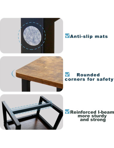 Escalera 3 en 1 iTsst de Madera 2 Peldaños 227kg Marrón