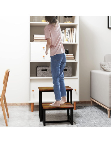 Escalera 3 en 1 iTsst de Madera 2 Peldaños 227kg Marrón