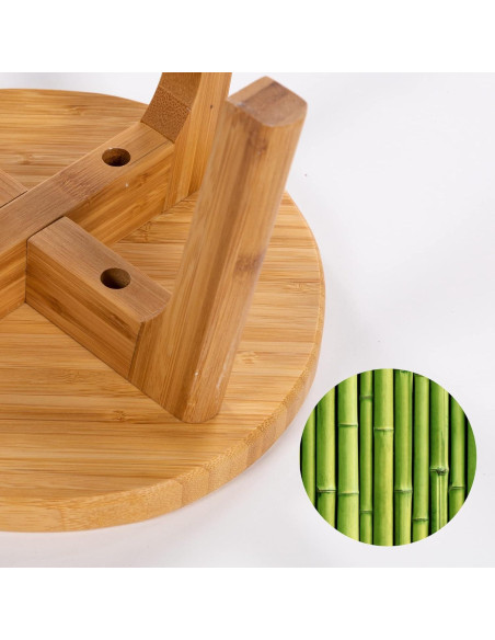 Taburete de Bambú GOBAM 18.5 cm - Resistente hasta 136 kg