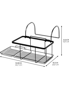 Caddy de Baño iDesign Everett 30.66x25.91x16.88cm Negro Mate 2