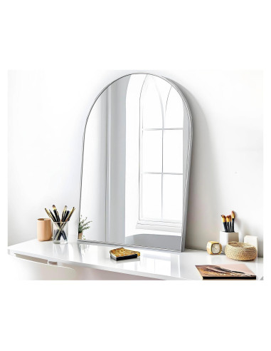Espejo Arco Moderno SCWF-GZ 61x41 cm Plata Montado en Pared