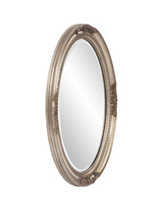Espejo Ovalado Howard Elliott Queen Ann Plata Antigua 83.8x63.5cm 2