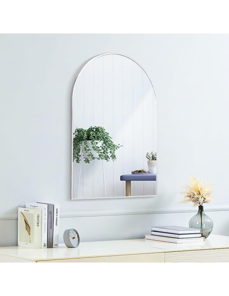 Espejo Arco Moderno SCWF-GZ 61x41 cm Plata Montado en Pared