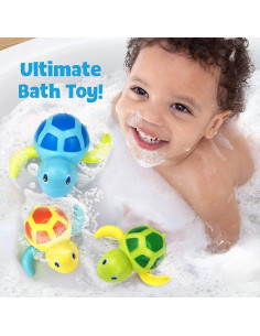 Juguetes de Baño Tortuga Nadadora YiTTOO para Niños 1-5 Años 2