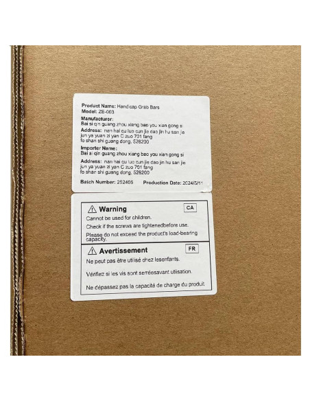 Barra de Agarre para Baño Zelen 76.2 cm Acero Inoxidable