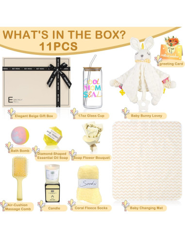 Juego de Regalo para Nuevas Mamás Sysmie - 11 Piezas de Spa y Bebé