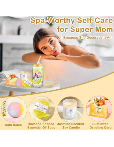 Juego de Regalo para Nuevas Mamás Sysmie - 11 Piezas de Spa y Bebé