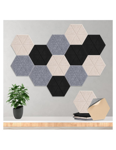 Paquete de 18 Paneles Acústicos Autoadhesivos Vangoa 35.6x30.5cm