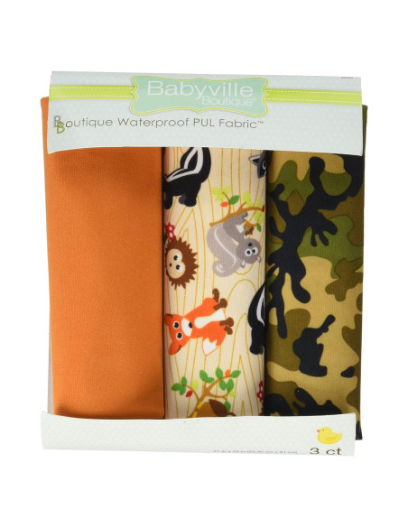 Cortes de Tela PUL Impermeable Babyville 53x61 cm Paquete de 3