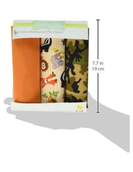 Cortes de Tela PUL Impermeable Babyville 53x61 cm Paquete de 3