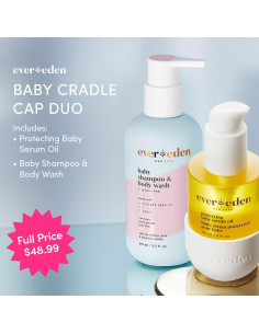 Paquete Cuidado Costra Láctea Bebés Evereden - Champú y Aceite 2