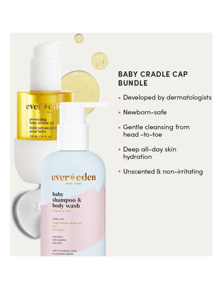 Paquete Cuidado Costra Láctea Bebés Evereden - Champú y Aceite Paquete Cuidado Costra Láctea Bebés Evereden - Champú y Aceite