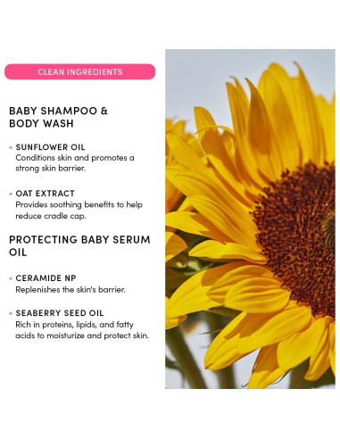 Paquete Cuidado Costra Láctea Bebés Evereden - Champú y Aceite