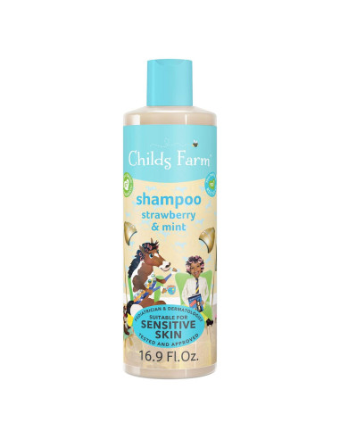 Champú para Niños Childs Farm 500 ml - Piel Sensible, Fresa y Menta