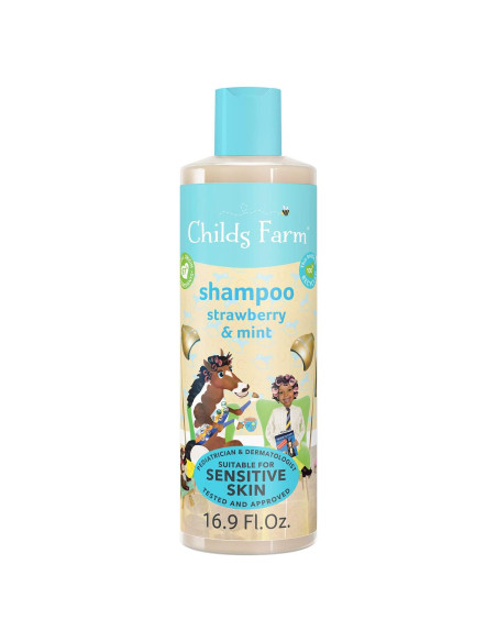 Champú para Niños Childs Farm 500 ml - Piel Sensible, Fresa y Menta
