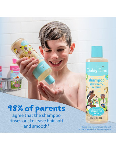 Champú para Niños Childs Farm 500 ml - Piel Sensible, Fresa y Menta