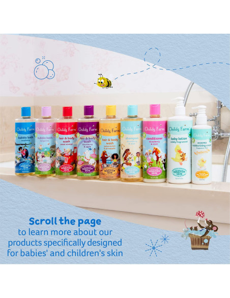 Champú para Niños Childs Farm 500 ml - Piel Sensible, Fresa y Menta