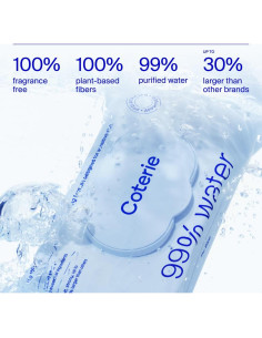 Toallitas para Bebés Coterie Hipoalergénicas 99% Agua Paquete de 8 2