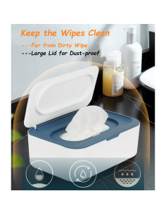 Dispensador de Toallitas Seposeve Azul, Recargable, 80 Piezas 2