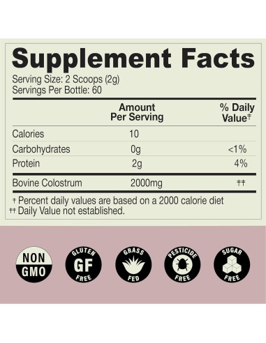 Polvo de Calostro Bovina MOOVE 120g - Soporte Inmunológico Natural