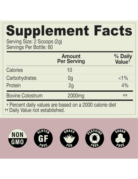Polvo de Calostro Bovina MOOVE 120g - Soporte Inmunológico Natural Polvo de Calostro Bovina MOOVE 120g - Soporte Inmunológico Natural