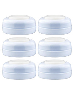 Tapa de Tornillo Maymom Azul Reescribible para Biberones Avent - 6 Piezas