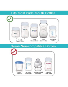 Tapa de Tornillo Maymom Azul Reescribible para Biberones Avent - 6 Piezas 2