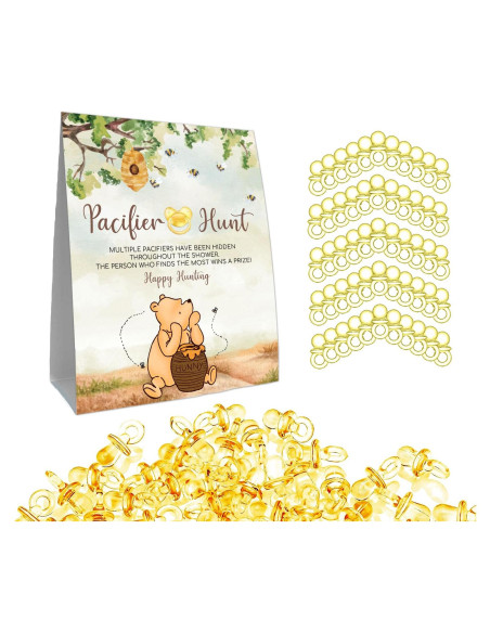 Juego de Chupetes Mini Amarillos Winnie Pooh - 50 Piezas