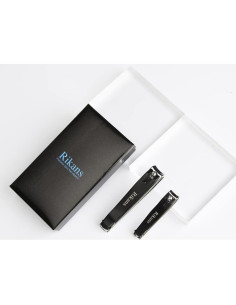 Juego de Cortauñas Rikans - 2 Cortadores de Uñas - Acero Inoxidable 2