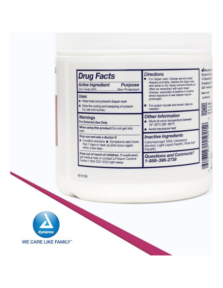 Pomada de Óxido de Zinc Dynarex 425 g - Alivio Irritación Piel Pomada de Óxido de Zinc Dynarex 425 g - Alivio Irritación Piel
