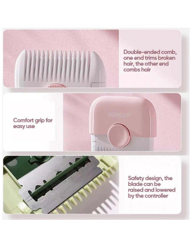 Peine de Corte 2-en-1 Guiyal - Afeitado Doble Cara Gris