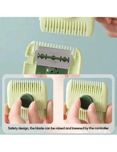 Peine de Corte 2-en-1 Guiyal - Afeitado Doble Cara Gris