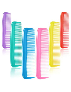 Set de 12 Peines de Plástico Leinuosen para Cabello - Colores Variados