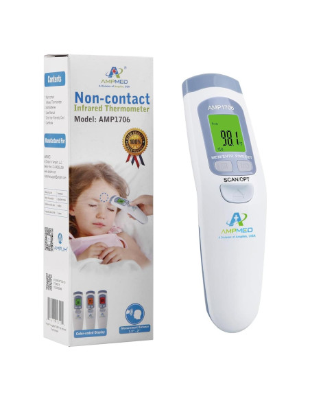 Termómetro Digital Infrarrojo Amplim AMP1706 para Bebés y Adultos