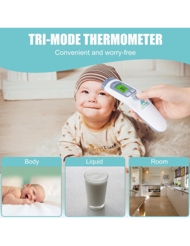 Termómetro Digital Infrarrojo Amplim AMP1706 para Bebés y Adultos