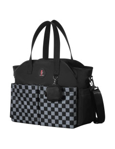 Bolsa de Pañales SUPROMOMI Grande Negra para Bebé 40x29x16 cm