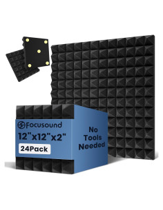 Paneles Acústicos Focusound 24 Piezas 5cm x 30cm x 30cm