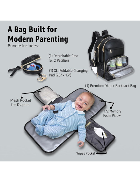 Mochila para Pañales JustBaby Luv de Cuero PU 31L Gris Mochila para Pañales JustBaby Luv de Cuero PU 31L Gris