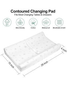 Cambiador de Bebé 73.66 x 38.1 cm con Funda Impermeable 2