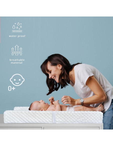 Almohadilla Cambiadora YENING Impermeable 80x40.6 cm Blanca