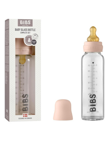 BIBS Botellas de Vidrio para Bebés 225 ml Anti-Cólicos