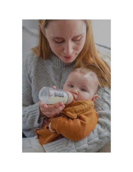 BIBS Botellas de Vidrio para Bebés 225 ml Anti-Cólicos