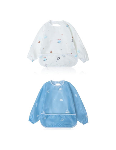 Babero Impermeable Little Dimsum para Bebés - Paquete de 2