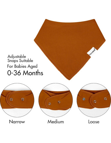 Baberos Bandana Egmao 12 Piezas Algodón Suave Ajustables