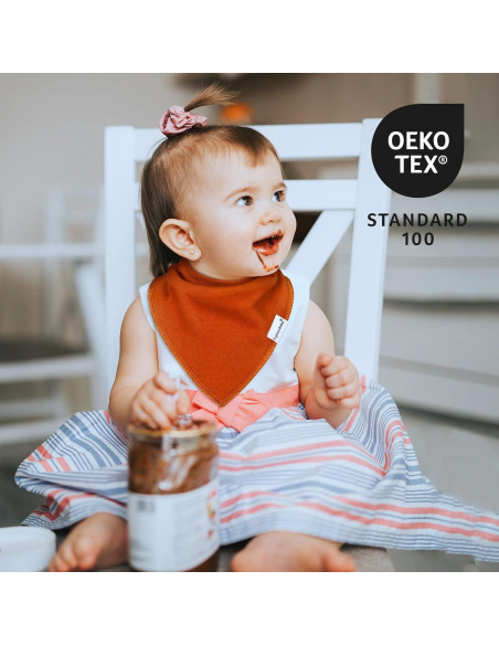 Baberos Bandana Egmao 12 Piezas Algodón Suave Ajustables