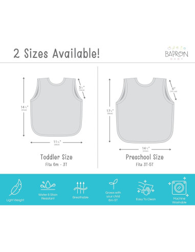 BapronBaby Babero Híbrido Impermeable 6m-3T Mercado Fresco