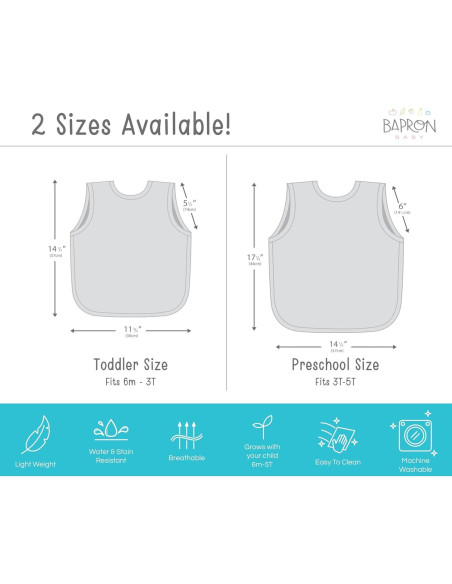 BapronBaby Babero Híbrido Impermeable 6m-3T Mercado Fresco