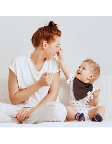 Baberos Bandana Egmao 12 Piezas Algodón Suave Ajustables