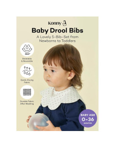 Conjunto de Baberos Konny Baby 360 Suaves y Absorbentes 2
