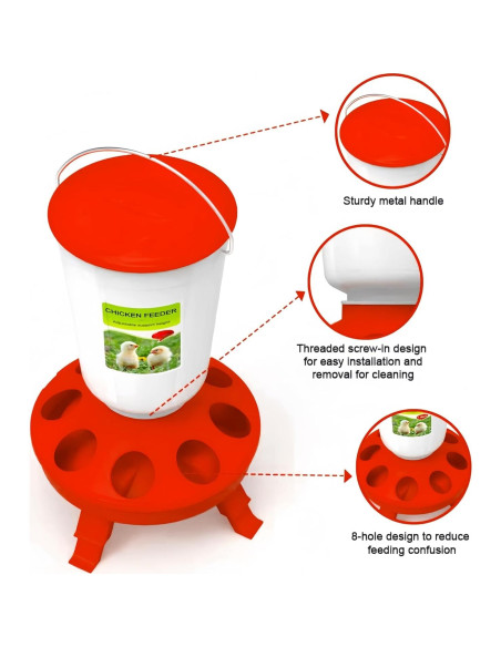 Kit Alimentador y Bebedero para Pollitos Genérico 1L